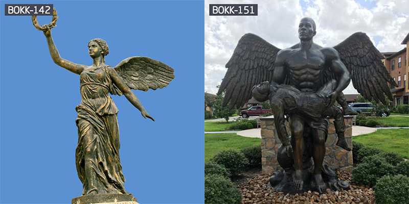 Park Sculpture Outdoor Large Angel Bronze Art Statue for Garden Decoration