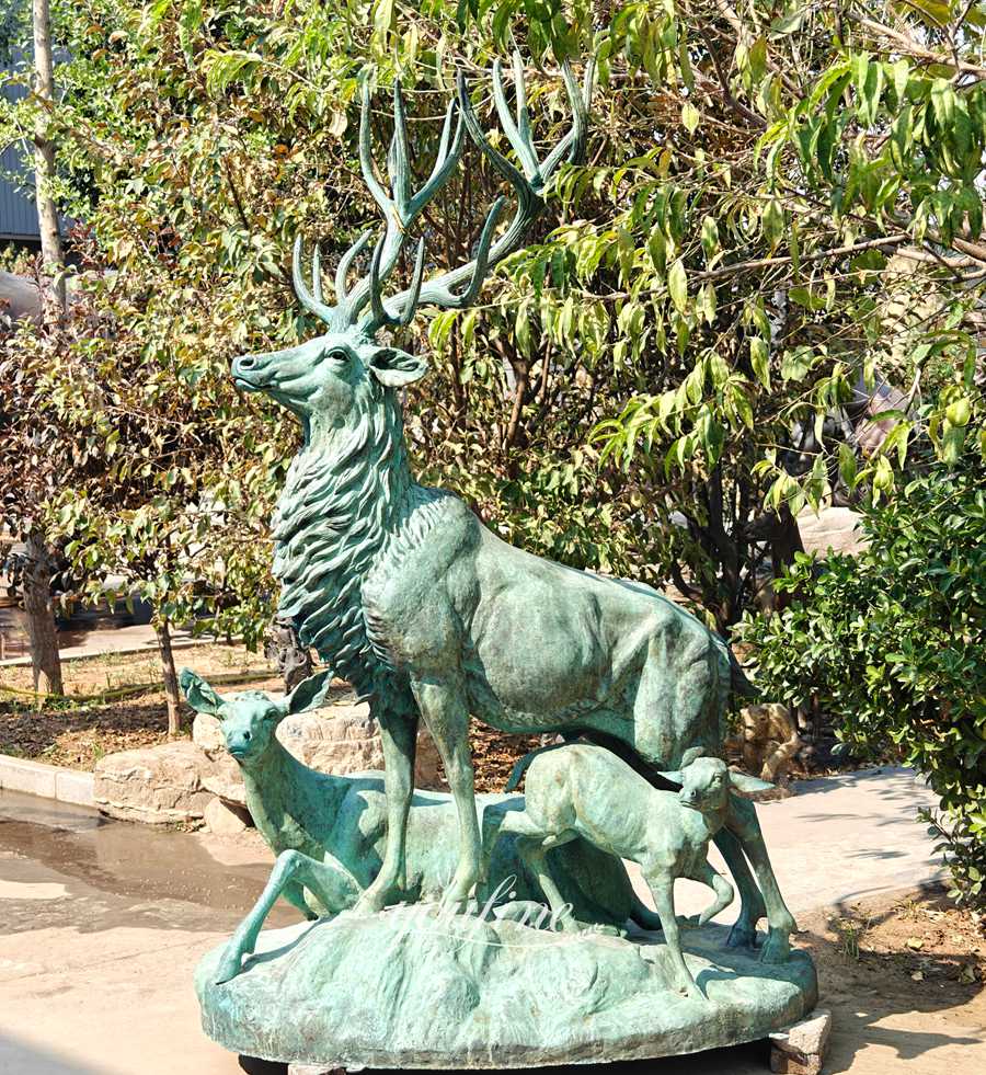 Spiritual Meaning of Deer family Statue