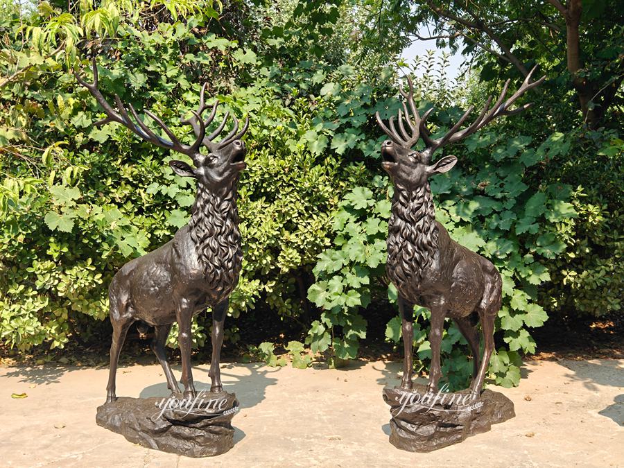Spiritual Meaning of large Mountain climbing Deer Statue