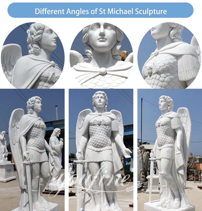 St Michael the Archangel Outdoor Marble Statue