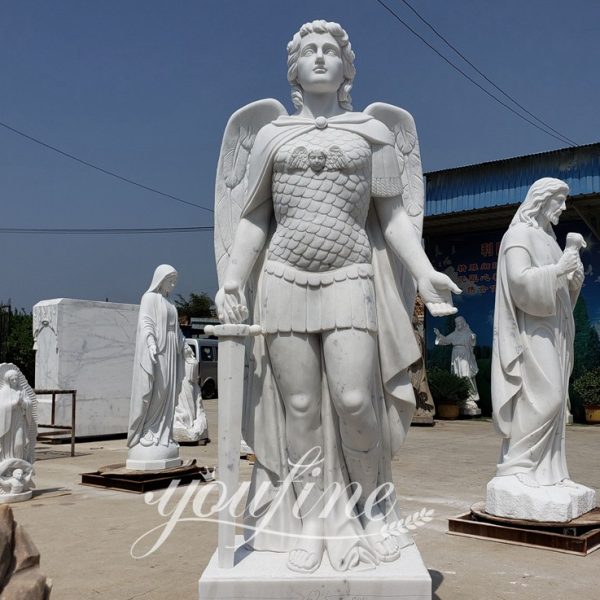 St Michael the Archangel Outdoor Marble Statue