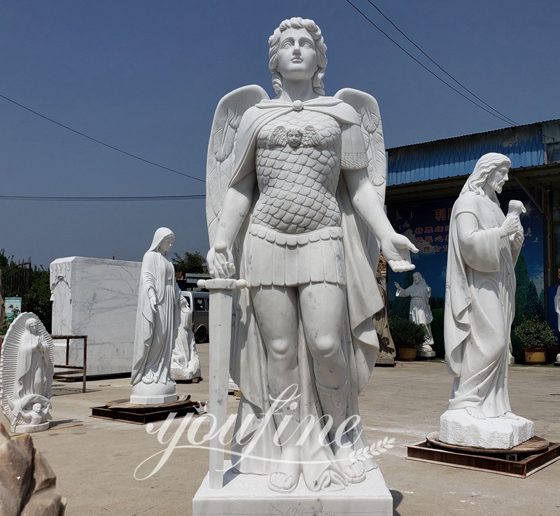 St Michael the Archangel Outdoor Marble Statue