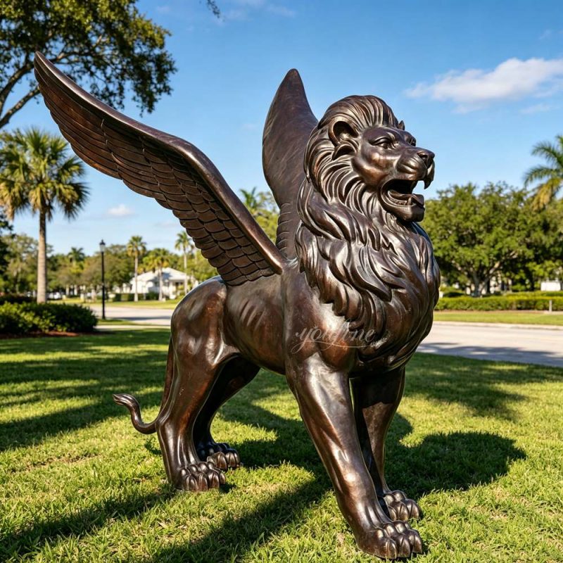 Walking Flying Lion Statue BOKK-654