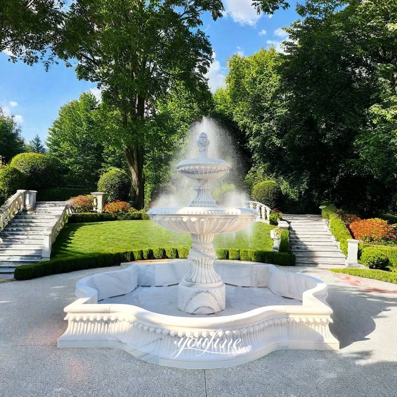 White simple garden Fountain