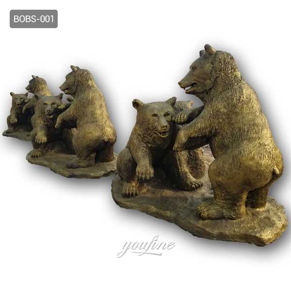 antique bronze bear statue for garden