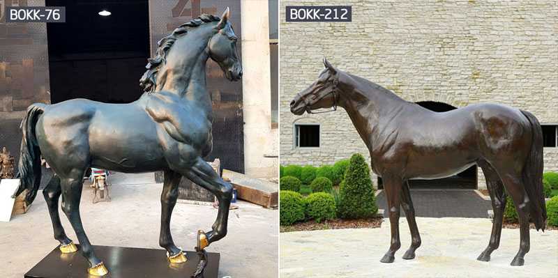 Large Outdoor Life Size Garden Products Bronze Horse Customer Design for Sale-BOKK-229