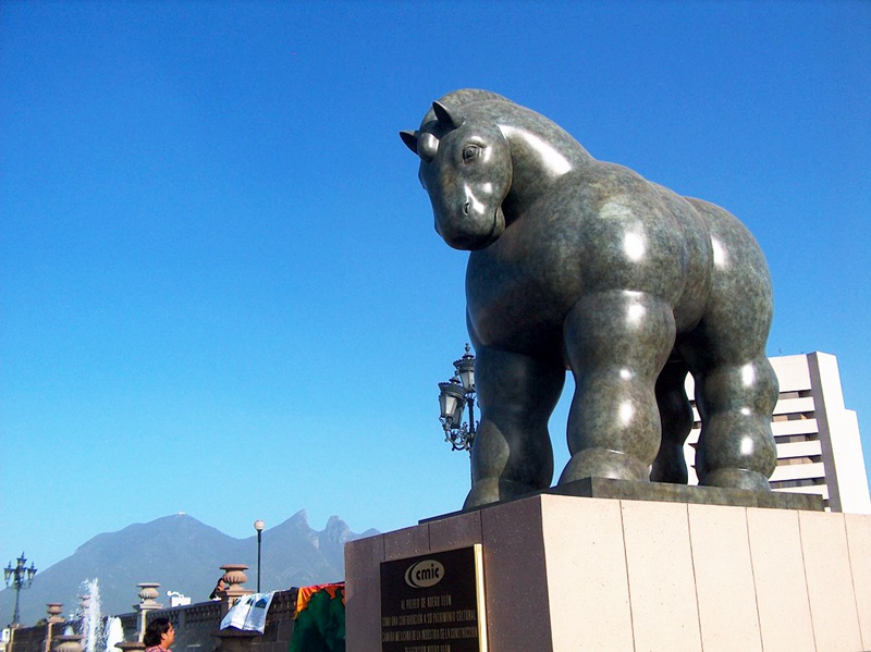 bronze Fat horse sculpture