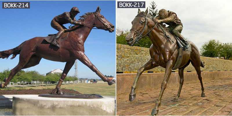 Large Outdoor Decorative Sculptures of Real Size Bronze Horses Are on Sale-BOKK-242