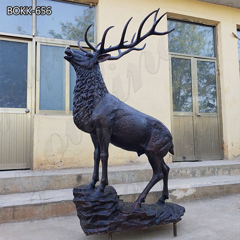 Life Size Bronze Elk Statues Outdoor for Sale BOKK-656