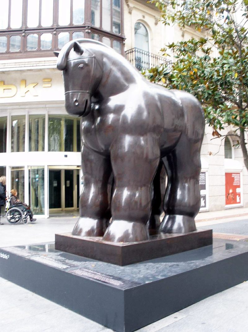 fernando botero bronze fat horse statue
