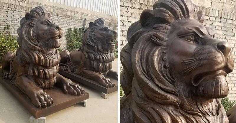 large bronze lion statue for sale