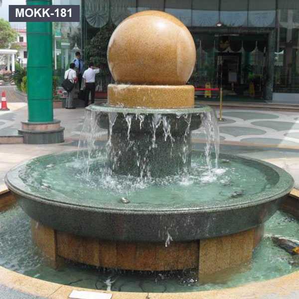 Custom Floating Stone Vivid Hand Carved Ball Garden Fountain MOKK-181