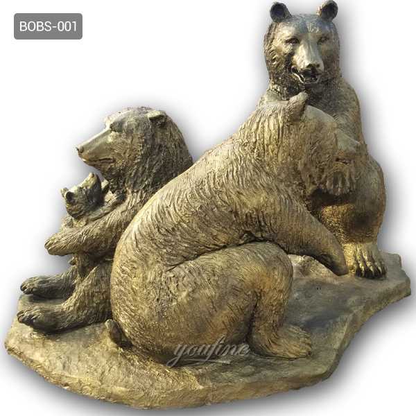 life size bronze bear sculpture for sale