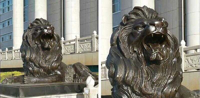 life size bronze lion statue for sale