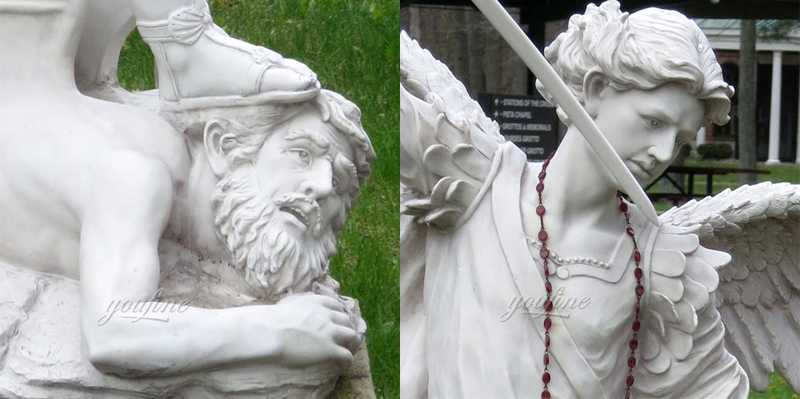 life size catholic religious marble statue large saint archangel statue for lawn ornament