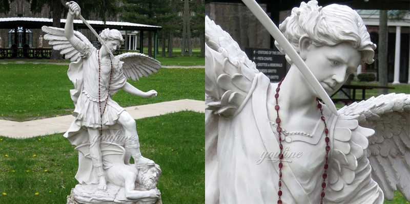life size catholic religious marble statue large saint archangel statue for sale for lawn ornament