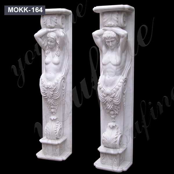 High quality Western Style Hand Craved Statue Marble Columns Pillars MOKK-164