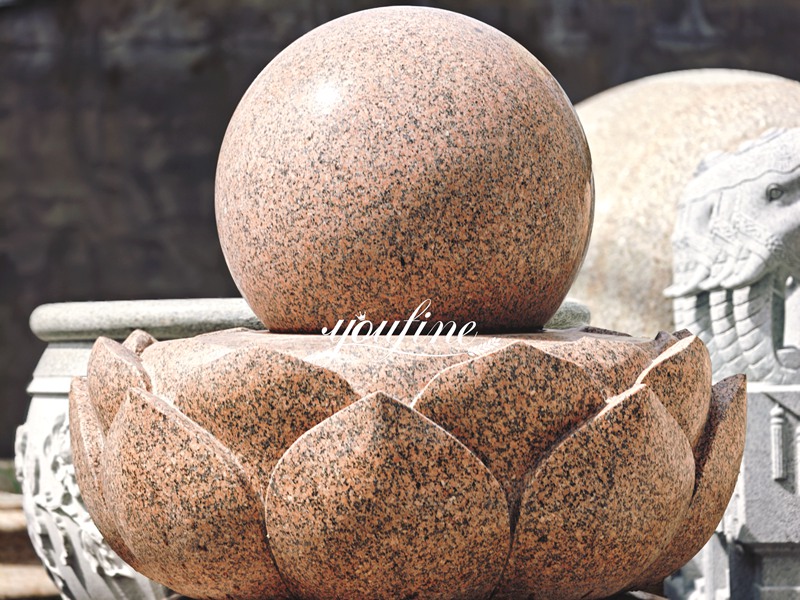 rolling ball water fountain with Lotus pedestal