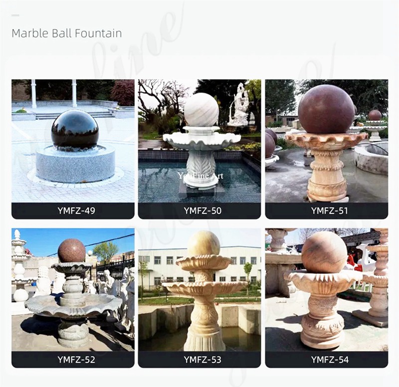 rolling marble ball fountain