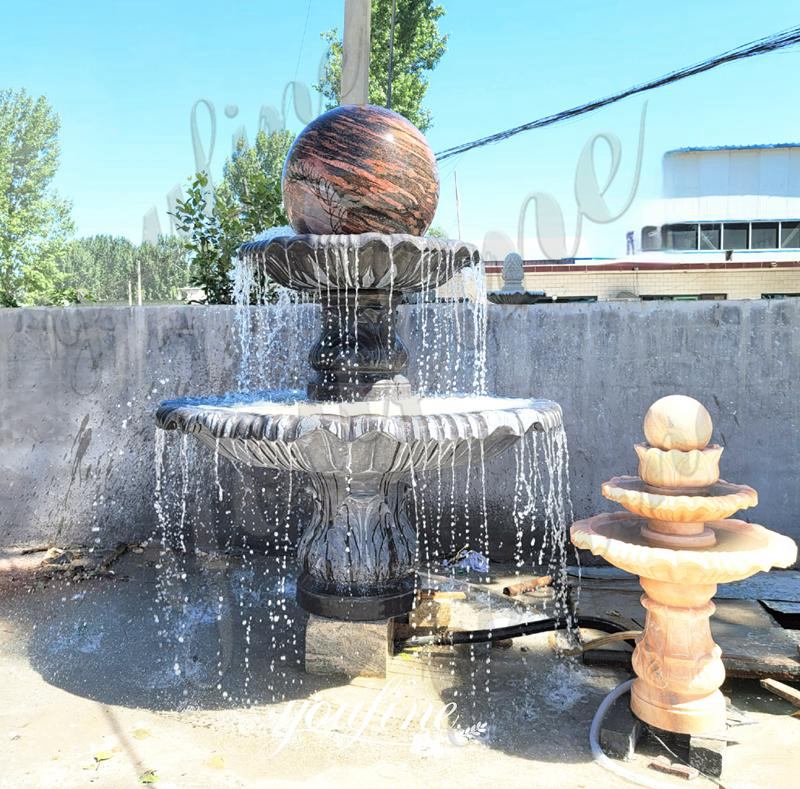 spinning ball water fountain