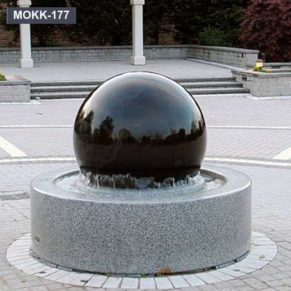 Black Garden Fountain Ball Rotating Granite Ball Fountain  MOKK-177