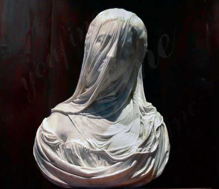 Ou Voir La Vierge Voilee De Strazza Famous Art Bust Statue The Veiled Virgin by Giovanni Strazza for Home