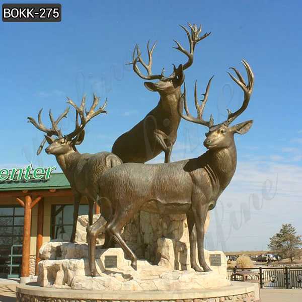 bronze stag statue garden design