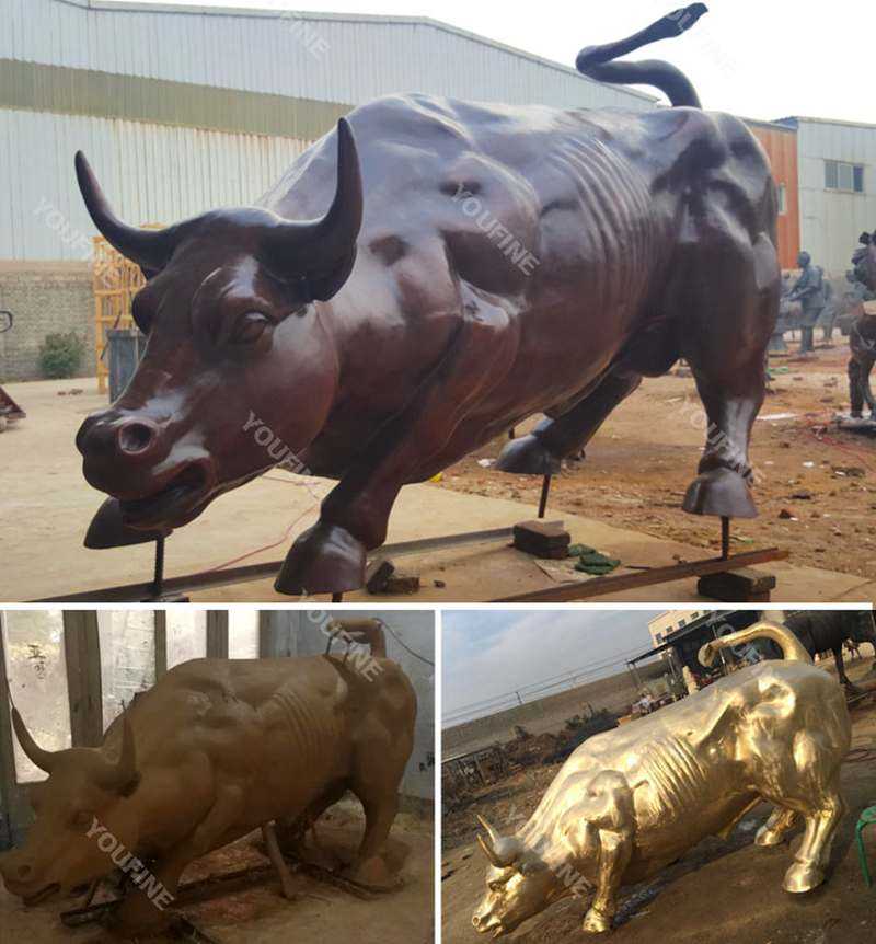 BOKK-671 life-size-antique-bronze-bull-statue-for-sale