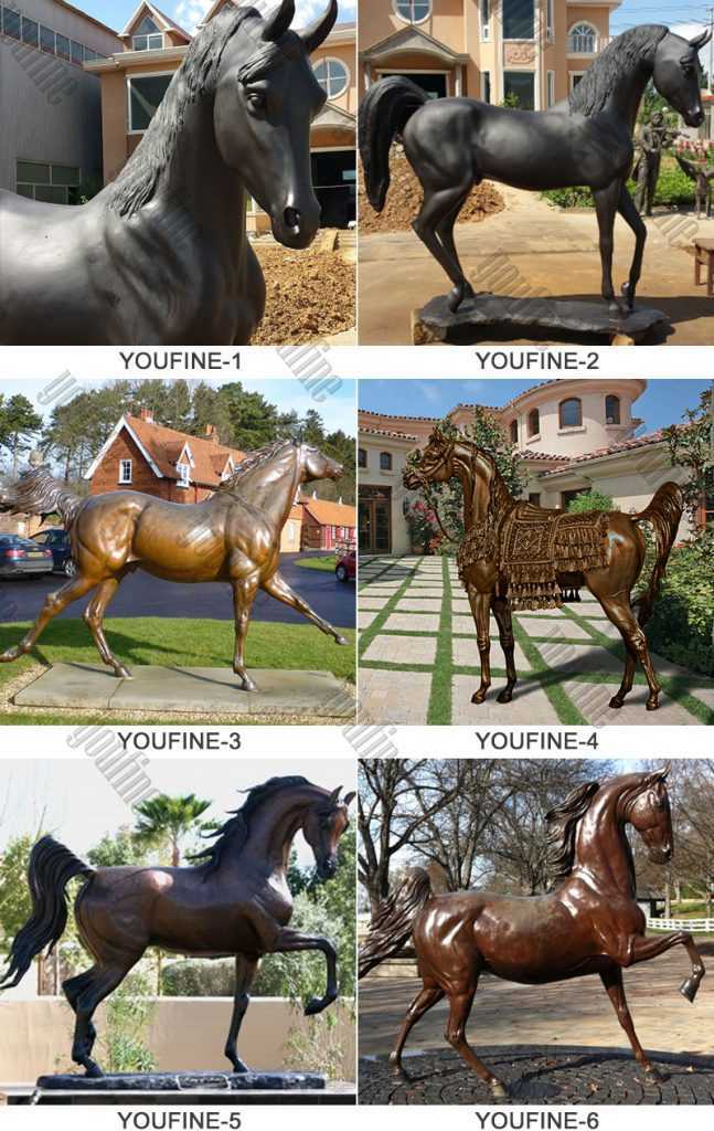 Life Size Bronze Standing Horse Bronze Garden Horse Statue Designs for