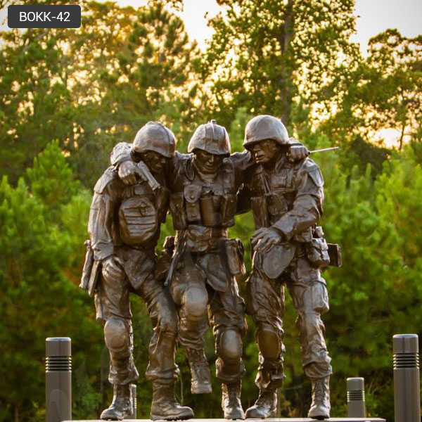 Famous Bronze Memorial Military Statue “No One Left Behind” Statue for Sale BOKK-42