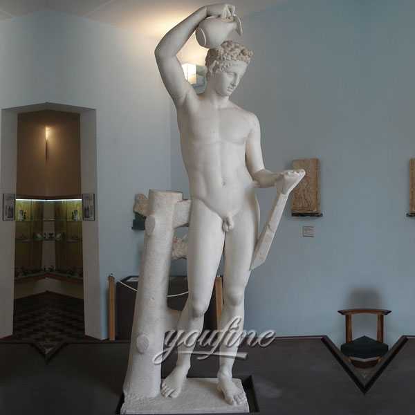 Famous Marble Carving Sculptures of Sátiro Escanciador Le Satyre Verseur Hand Carved Statue for Sale-MOKK-233