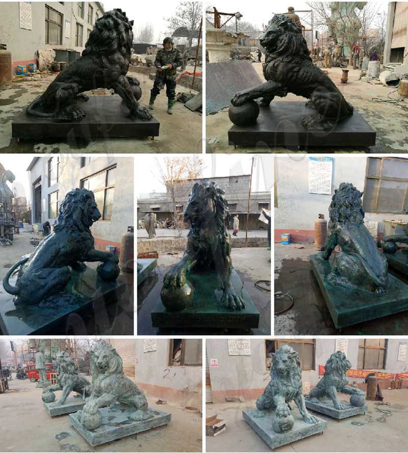 Large Antique Bronze Lion Statue For Sale Lion Statues for Front Porch