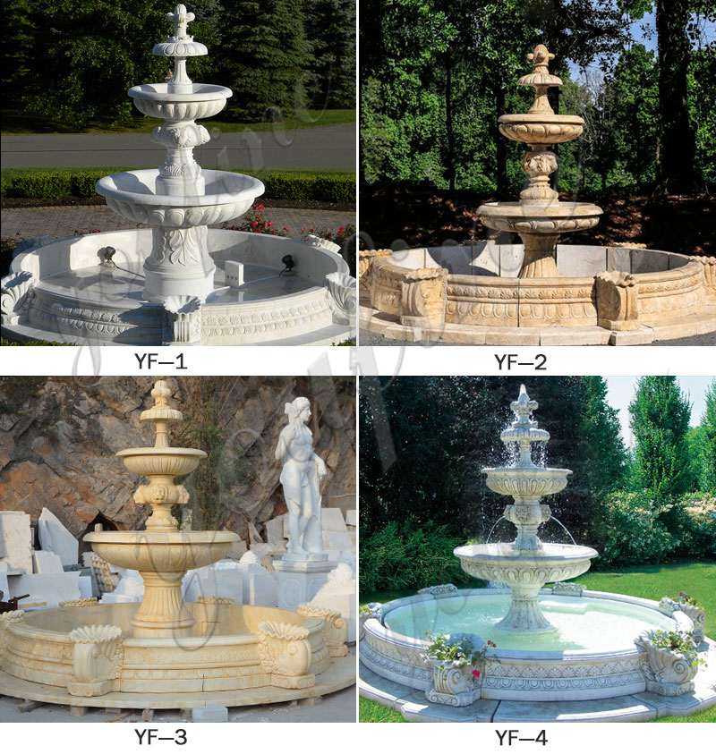 MOKK-96 3 Tiered Outdoor Marble Fountain