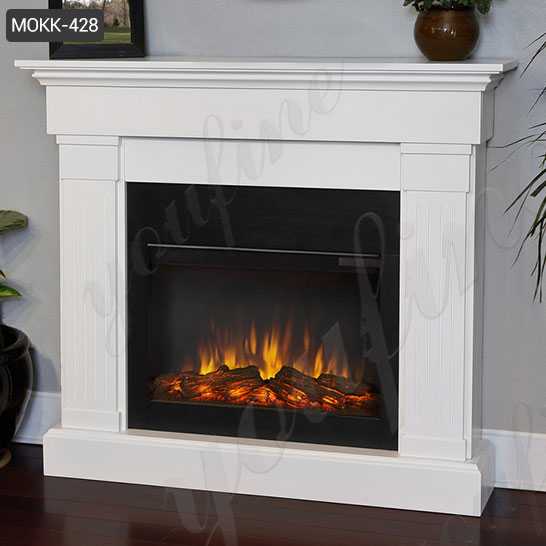 Modern White Marble Fireplace Mantel for Home Decor for Sale MOKK-428