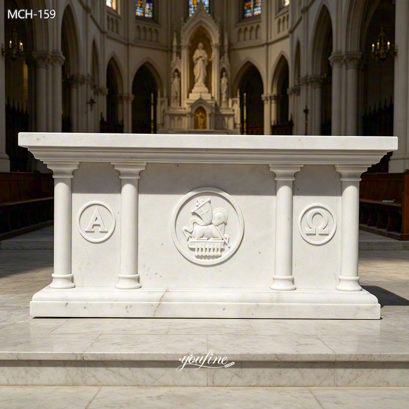 Hand Carved Altar End of Church