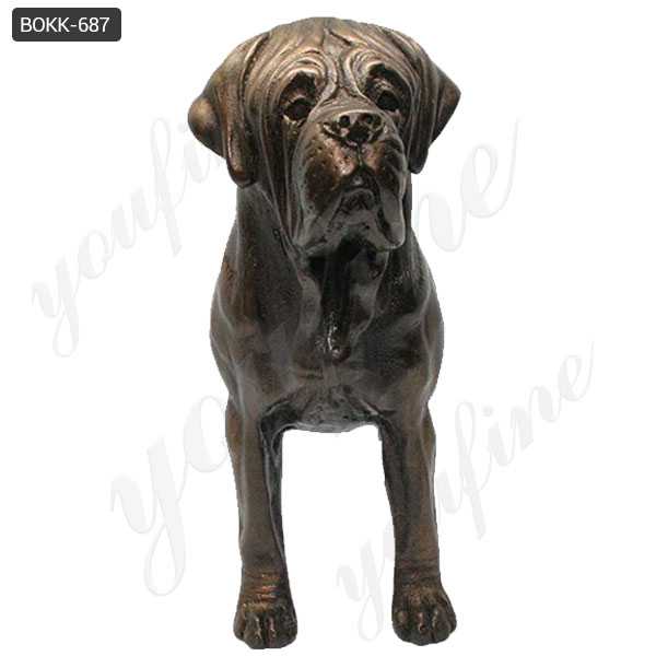 Tin Pewter Figurine of American Bulldog Dog IronWork 