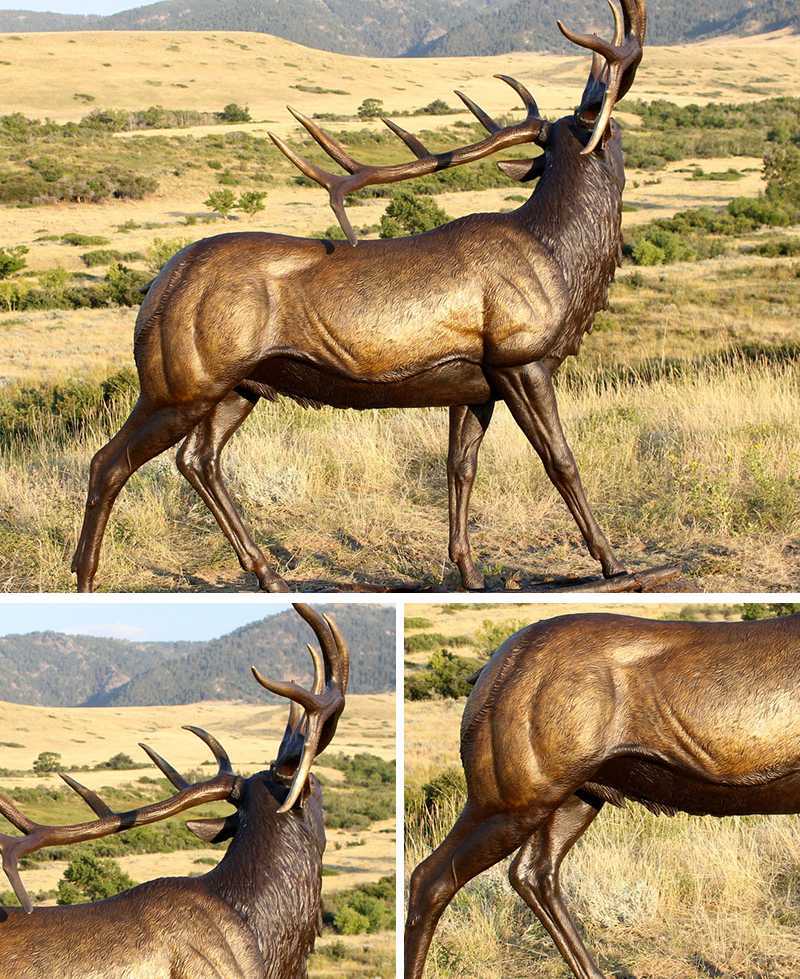 bronze bull elk statue for sale
