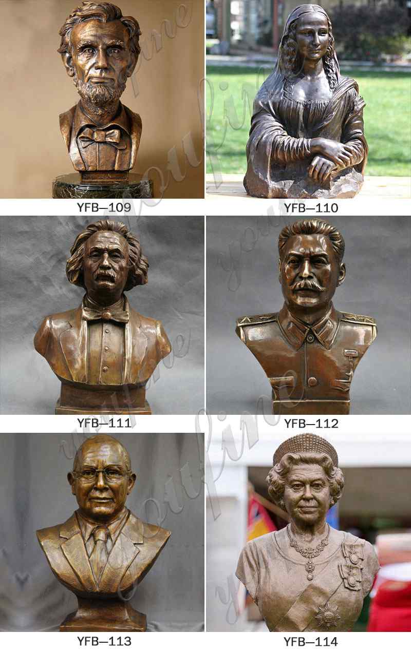 custom made bronze bust statue for sale