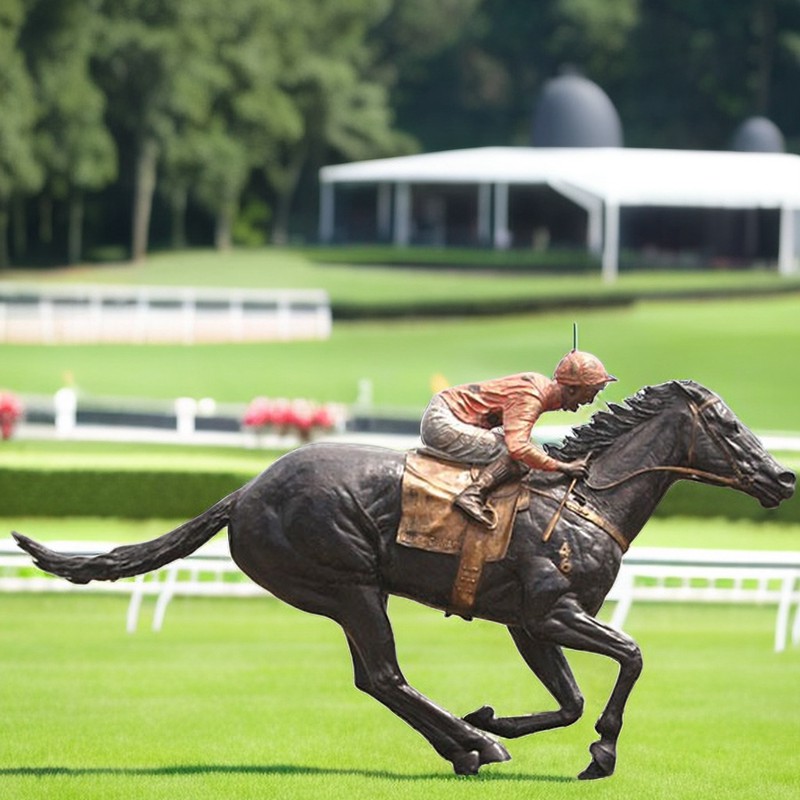 horse racing statue