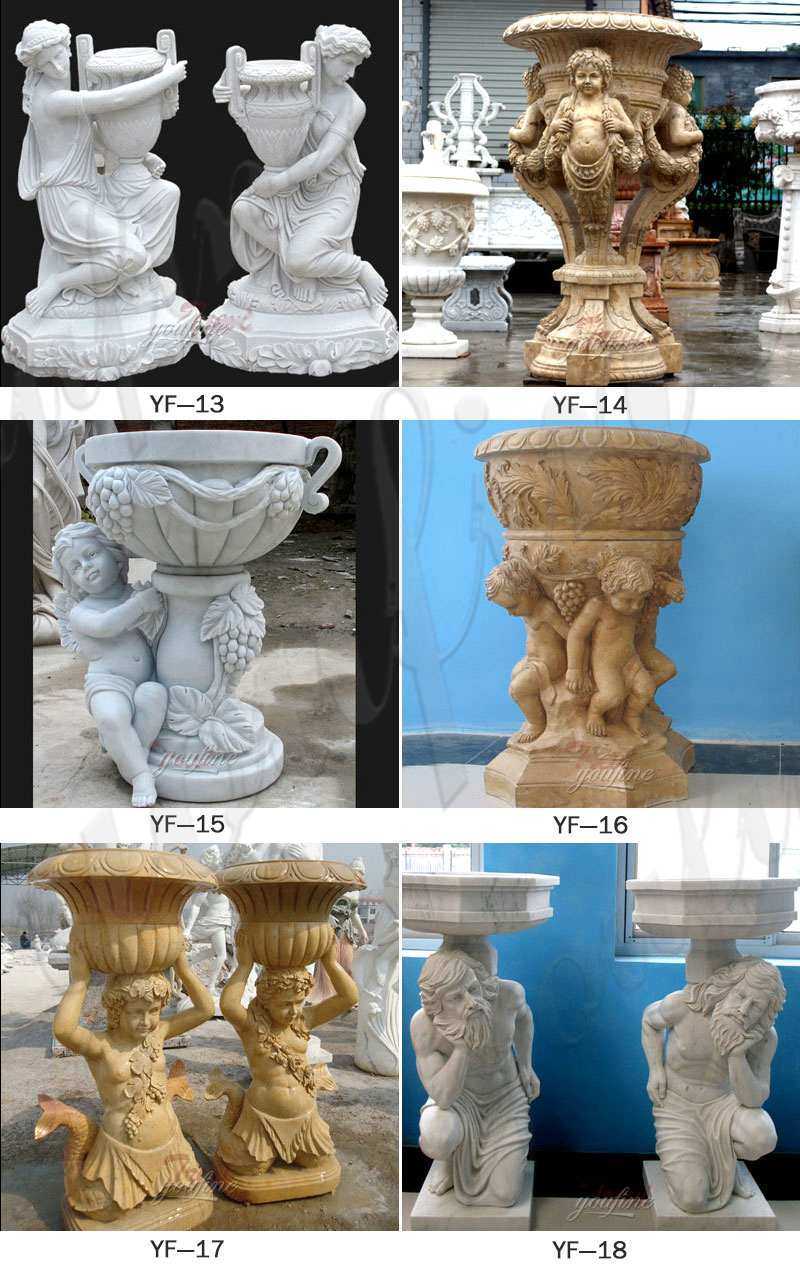 large outdoor marble planter for sale