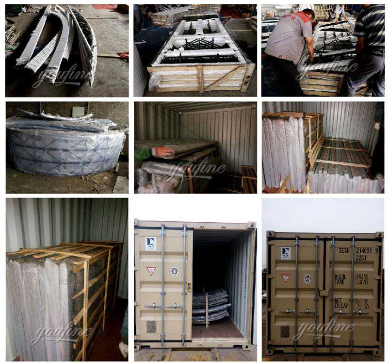 packing of outdoor decoration wrought iron gazebo for sale