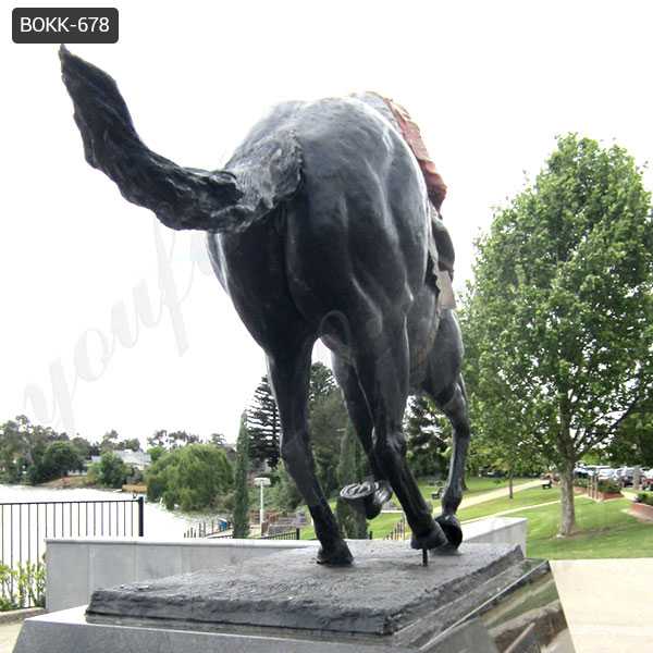 life size Black Caviar statue in antique bronze for sale
