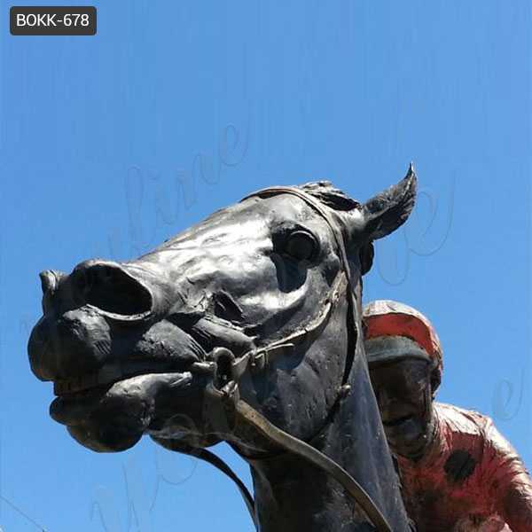 life size Black Caviar statues in antique bronze for sale