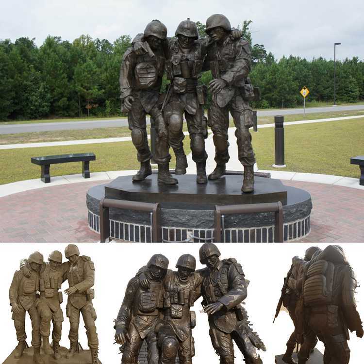 Famous Bronze Memorial Military Statue “No One Left Behind” Statue for