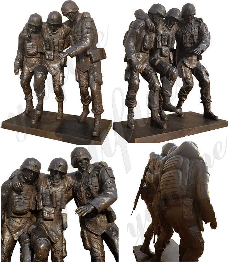 Famous Bronze Memorial Military Statue “No One Left Behind” Statue for