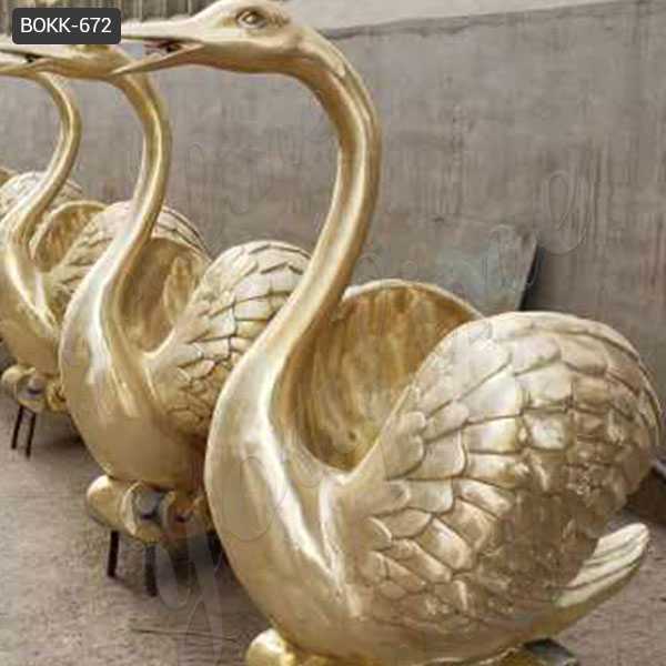 life size lawn brass geese garden ornaments bronze outdoor statue on stock for sale