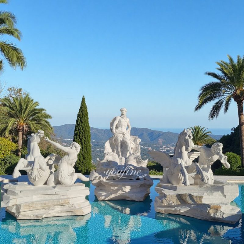 marble Fountain Piazza Di Trevi detail
