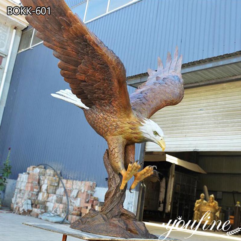 Large Outdoor Bronze Eagle Statue Custom Made Wholesale BOKK-601-You