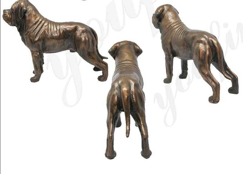 bronze english bulldog garden statue