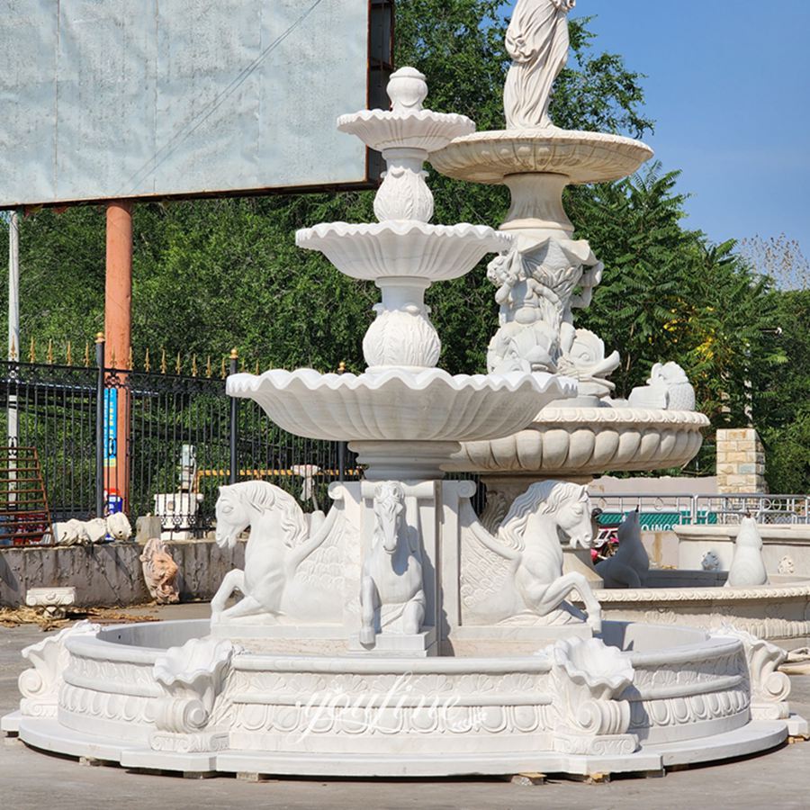 outdoor horse fountain
